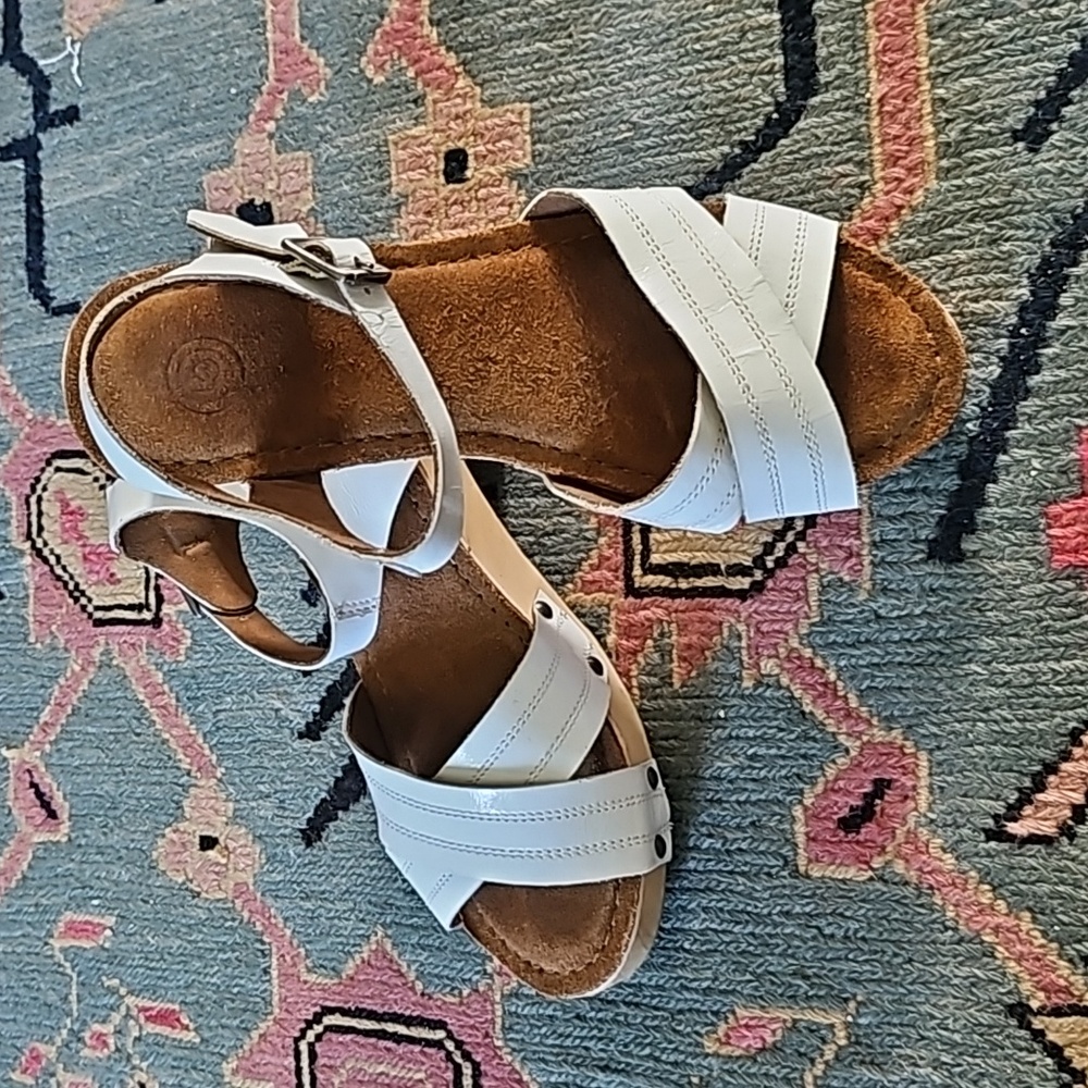 Urban Outfitters wooden clog sandals. Size 7
